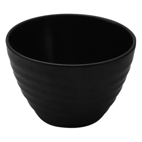 Black Melamine Rippled Bowl 65cl - pack size 1