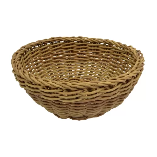 Poly Wicker Round Willow Basket 23cm - pack size 1