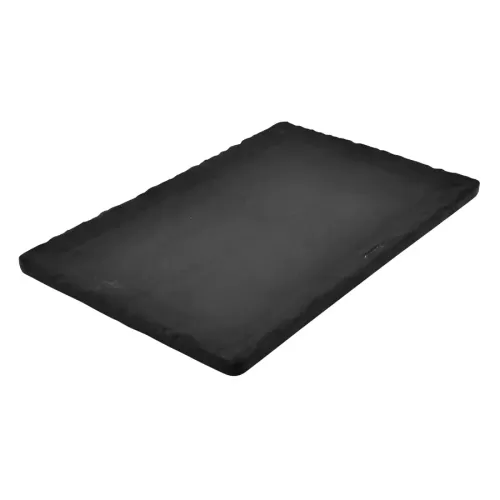 Black Melamine Stone Effect Platter 300x200x15mm - pack size 1