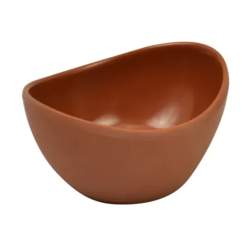Terracotta Matt Melamine Reef Oval Bowl 60ml - pack size 1