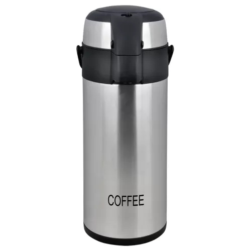 Chefmaster Stainless Steel Airpot - Pump Type - 3 Litre - Inscribed COFFEE - pack size 1