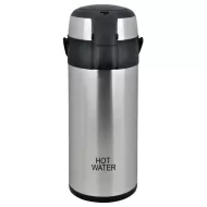 Chefmaster Stainless Steel Airpot - Pump Type - 3 Litre - Inscribed HOT WATER - pack size 1