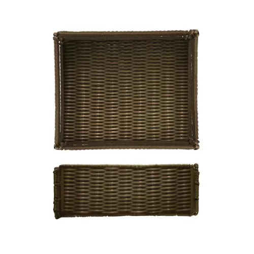 Lisbon Foldable Poly Wicker 1/2 Size Basket - pack size 1