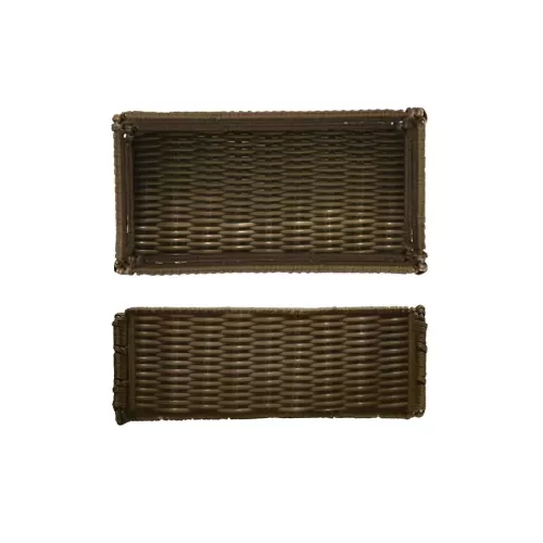 Lisbon Foldable Poly Wicker 1/3 Size Basket - pack size 1