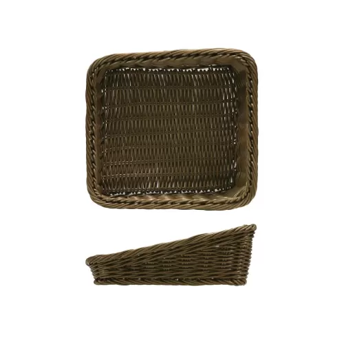 Lisbon Poly Wicker Angled Basket - pack size 1
