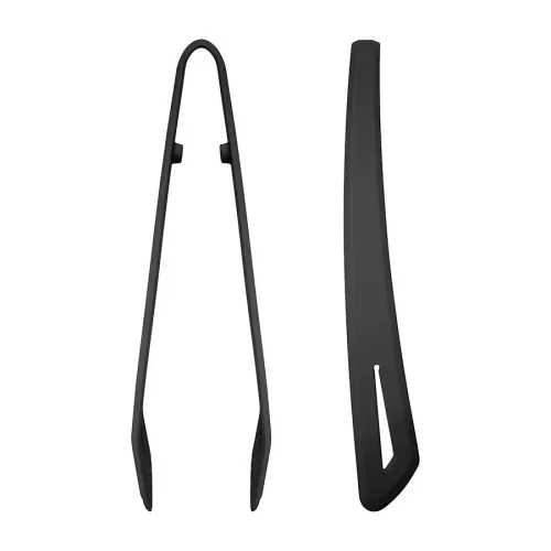 Utensil Black Silicone Tongs - pack size 1