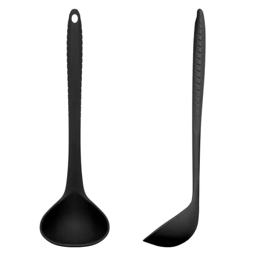 Utensil Black Silicone Ladle - pack size 1