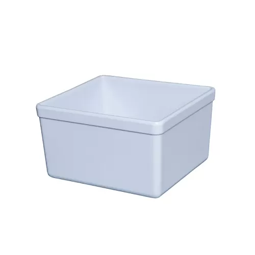 Mirage Tundra Melamine White Rectangular Croc 17.3x16.2x10cm 2 Litre - pack size 1