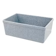 Mirage Tundra Melamine Grey Rectangular Croc 16.2x26x10cm 3.2 Litre - pack size 1