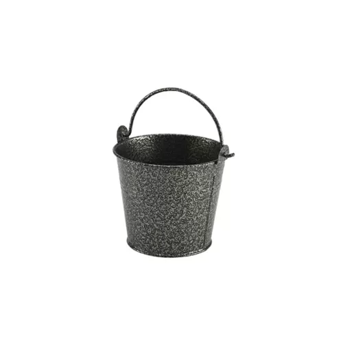 Galvanised Stl Hammered Bucket Silver - pack size 12