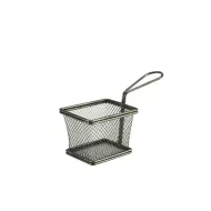 Black Serving Fry Basket 10x8x7.5cm - pack size 6