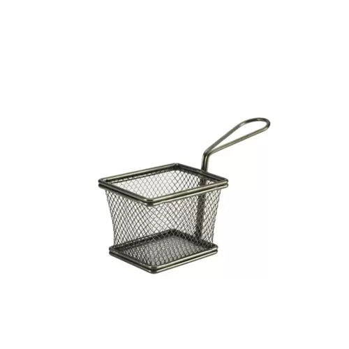 Black Serving Fry Basket 10x8x7.5cm - pack size 6