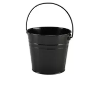 Genware Stainless Steel Round Black Serving Bucket 16cm - pack size 1