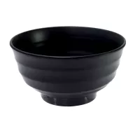 Mirage Fusion Melamine Black Round Deep Bowl 18x10cm 1.35 Litre 45oz - pack size 6