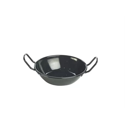 Black Enamel Dish 14cm - pack size 1