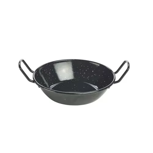 Black Enamel Dish 18cm - pack size 1