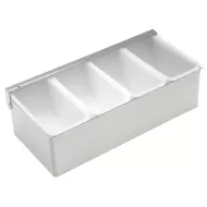 GenWare 4 Part Silver Stainless Steel Condiment Holder 29.5cm - pack size 1