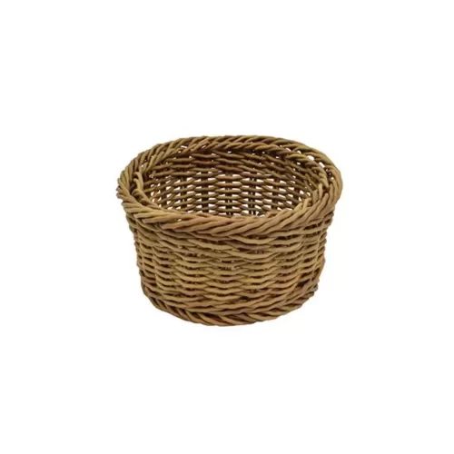 Poly Wicker Round Willow Basket dia 180 x 95mm - pack size 1