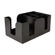 Beaumont Bar Caddy Black 6 Compartment - pack size 1