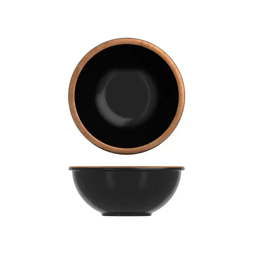 Copper / Black Utah Melamine Bowl 1.2L - pack size 6