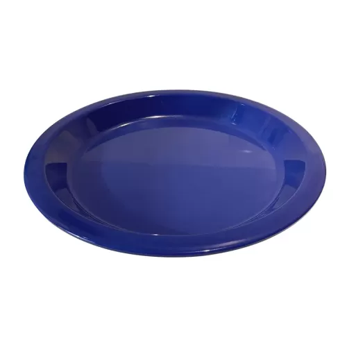 Mirage Tundra Melamine Blue Round Narrow Rim Deep Plate 26cm - pack size 6