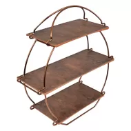 Dalebrook Rustic Wood & Copper Tea Stand Set 362x132x385mm - pack size 1