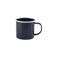 Enamel Mug Black With White Rim 36cl 12.5oz - pack size 1