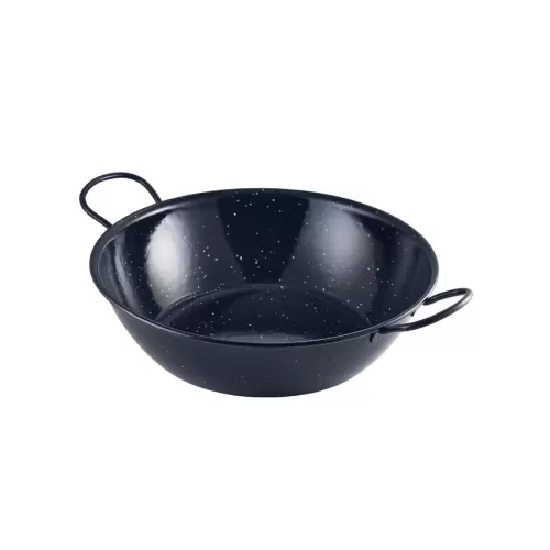 Black Enamel Dish 30cm - pack size 1