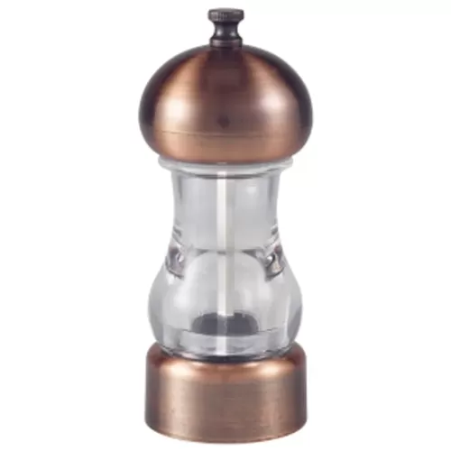 Antique Copper & Acrylic Salt Pepper Grinder 14cm - pack size 1