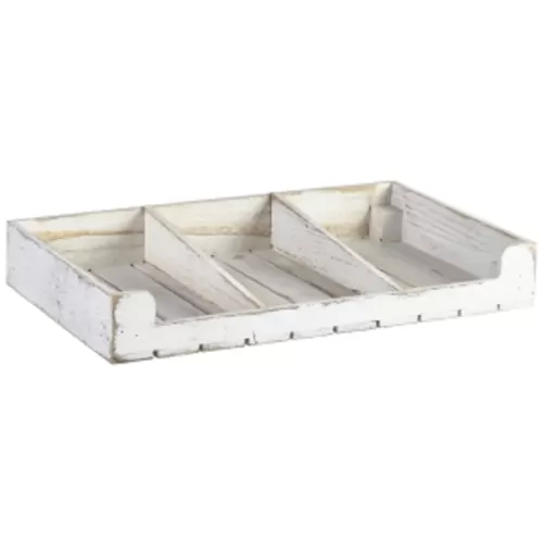 Rustic Wooden Display Crate White Wash Finish - pack size 1