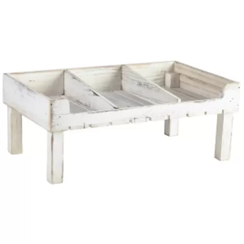 Rustic Wooden Display Crate Stand White Wash Finish - pack size 1