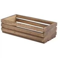 Wooden Crate Dark Rustic Finish 25 x 12 x 7.5cm - pack size 1
