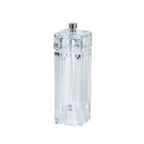 Square Acrylic Salt Mill 14.7cm High - pack size 1
