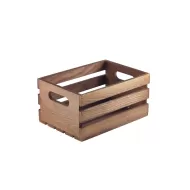 Wooden Crate 21.5 x 15 x 10.8cm Dark - pack size 1