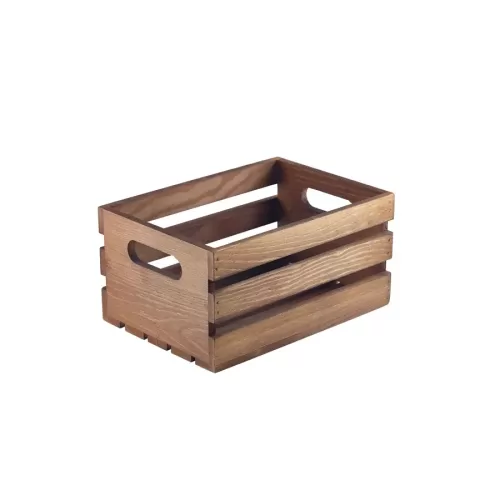 Wooden Crate 21.5 x 15 x 10.8cm Dark - pack size 1