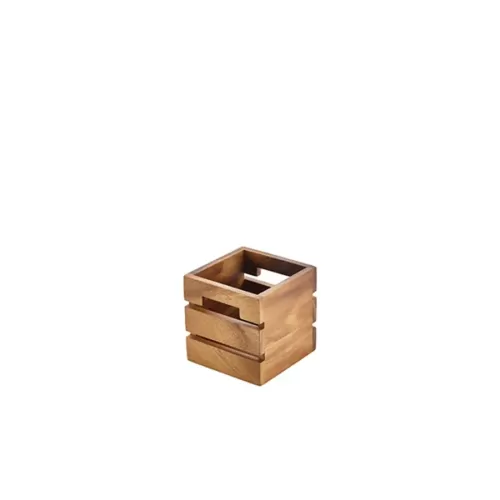GenWare Acacia Wood Square Box/Riser 12cm - pack size 1