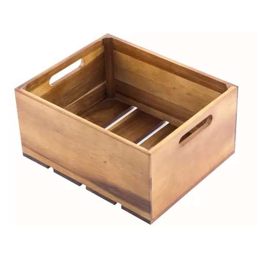 1:2 Gastro Serving & Display Crate, Acacia. - pack size 1