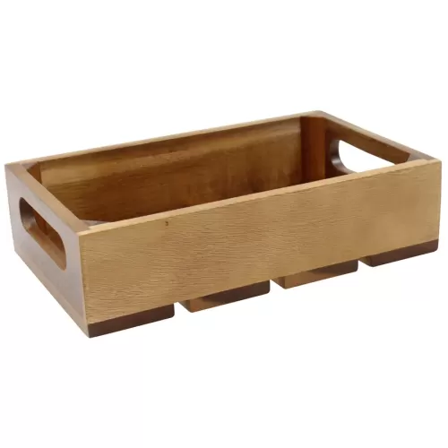 1:4 Gastro Serving & Display Crate, Acacia. - pack size 1