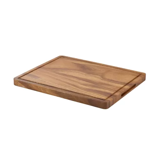 Genware Acacia Wood Serving Board Gastronorm 1/2 - pack size 1