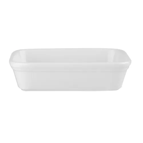 Churchill Cookware Vitrified Porcelain White Rectangular Shallow Dish 15.5x11.5cm 40cl - pack size 12
