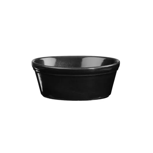 Churchill Cookware Vitrified Porcelain Metallic Black Round Stackable Ramekin 9cm 19.5cl - pack size 24