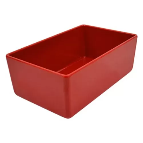 Dalebrook Melamine Red Rectangular Chunky Crock 26x16.2x10cm 3.2 Litre - pack size 1