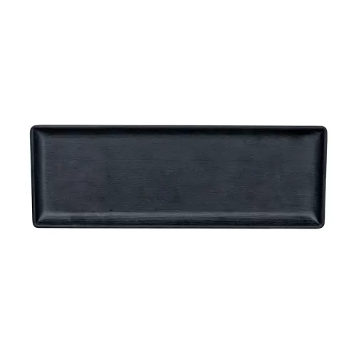 Mirage Fusion Melamine Black Rectangular Platter 26.5x9.3cm - pack size 12