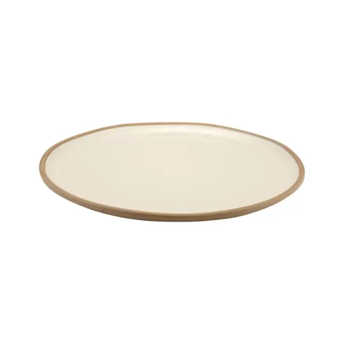 Dalebrook Marl Round Melamine Cream Shallow Dish 385x26mm - pack size 1