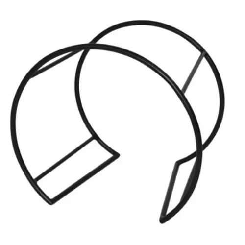 Dalebrook Circular Stainless Steel Black Mini Buffet Stand 28.3x19.6x25.6cm - pack size 1