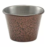 2.5oz Stainless Steel Ramekin Hammered Copper - pack size 24