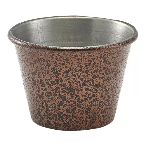 2.5oz Stainless Steel Ramekin Hammered Copper - pack size 24