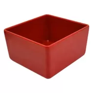 Dalebrook Melamine Red Rectangular Chunky Crock 17.3x16.2x10cm 2 Litre - pack size 1