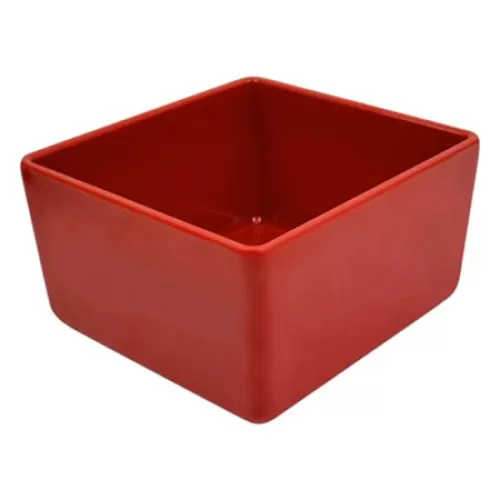 Dalebrook Melamine Red Rectangular Chunky Crock 17.3x16.2x10cm 2 Litre - pack size 1