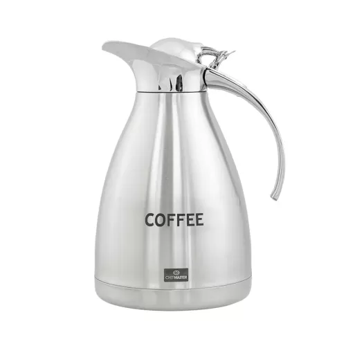 Chefmaster Deluxe Stainless Steel Vacuum Beverage Jug - 1 Litre - Inscribed COFFEE - pack size 1